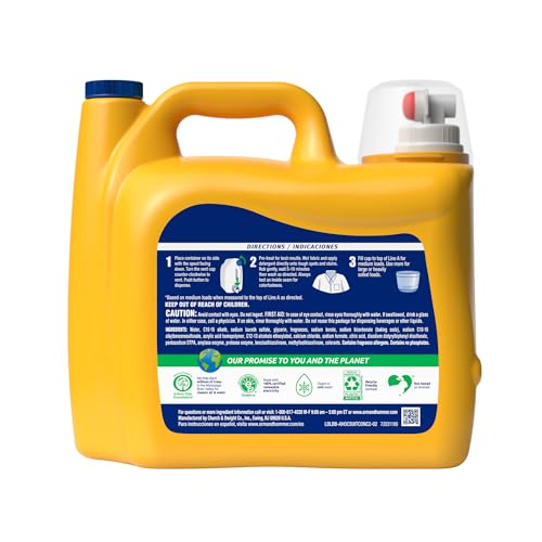 ARM & HAMMER PLUS OXICLEAN ODOR BLASTERS FRESH BURST, 128 LOADS LIQUID LAUNDRY DETERGENT, 166.5 FL OZ