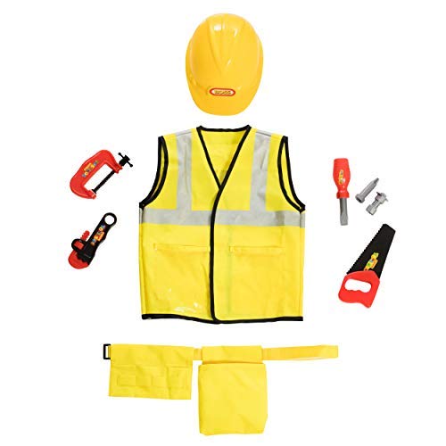 Dress 2 Play Builder Pretend Costume, 9 Piece Dress up Set with Accessories - Thumbnail 5