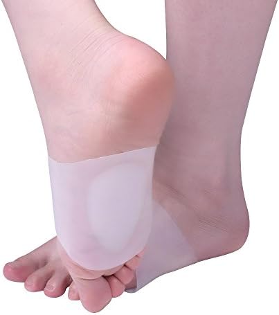 Silicone Arch Support Brace Elastic Gel Sleeve Shoes Inserts Cushion Provide Firm Arch Support for Flat Feet Relieve Arch Pain 1 Pair (L (Women: 7.5-13 / Men: 5.5-11))