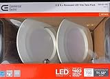 Commercial Electric 5 in. and 6 in. White Integrated LED Recessed Trim, 2700K (2-Pack)