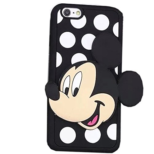 iphone 6 Case iphone 6S Mickey Mouse Silicone Case,MODEFAN Cute Cartoon Mickey Mouse Figure Soft Silicone Gel Rubber Case Cover Skin for Apple Iphone 6 6S 4.7 Inch (Polka Dots Mickey Mouse )