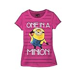 Juniors: Despicable Me 2 - Stripe Minion Juniors (Slim) T-Shirt Size L