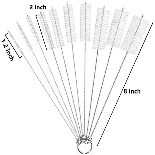 Drinking Straw Cleaner Brushes, Nylon Pipe Tube Cleaner 8.2inch 10 Pcs
