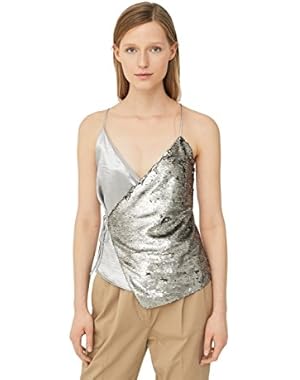 Mango Women's Reversible Sequins Top