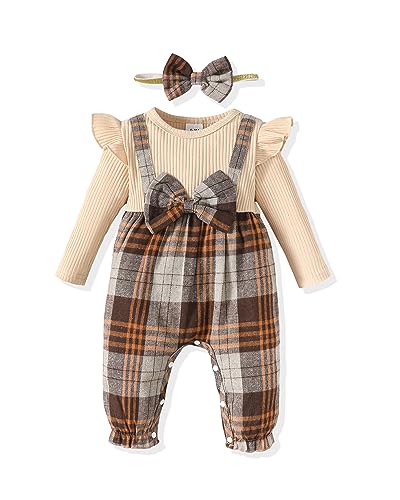 Renotemy Baby Girl Clothes Romper Outfits Newborn Infant Baby Rompers Girl Jumpsuits Suspenders Pants Baby Clothes Girl