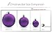 Yoland 24ct Barrel Plating Multicolor Christmas Ball Ornaments (40mm/1.57'' in) (Purple)