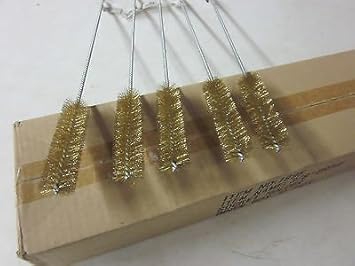 ~5~ 16/" LONG BRASS WIRE ROUND TUBE CLEANING BRUSHES 1//2/" BRUSH 4 BOTTLE GUN PIPE