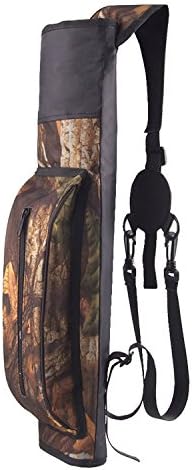 Hikingworld Archery Logo Deluxe Canvas Back Arrow Quiver Hunting Target Arrow Quiver-Maple Camo