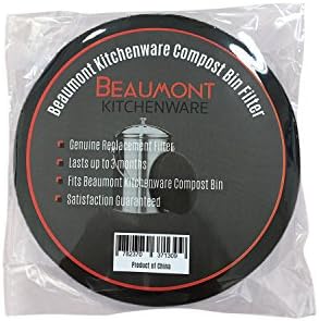 Beaumont Kitchenware Premium Compost Bin Filters | 2X Thickness | Charcoal Filter Eliminates Nasty Odors | 2-Pack Replacement |