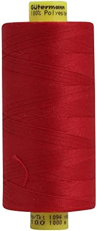 1000m Spool of Gütermann MARA 100 100% Polyester Thread, 384 Persian Red