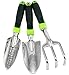 3-Piece Gardening Tool Set with Large Ergonomic Handles; Best for Lawn & Garden Care; Trowel, Transplanter & Cultivator; Includes Burlap Sack - Makes Wonderful Gift