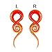 TOPBRIGHT 0G 00G 1/2 inch Spiral Glass Tapers with Jellyfish Ear Expander Plugs Glass Ear Piercing Gauges