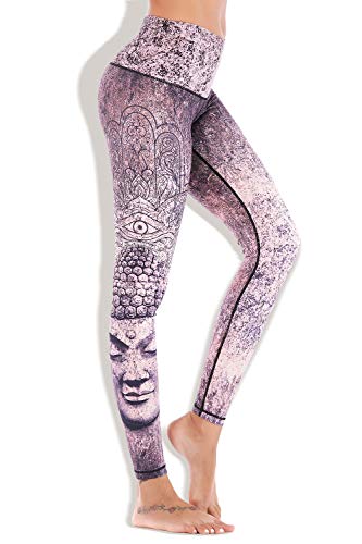 Chisportate Women High Waist Yoga Legging Power Flex Tummy Control Workout Stretch Sport Yoga Pants for Gym Exercise Fitness