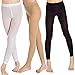 Aaronano Big Girls' Footless Ballet Tights 3-Pair-Pack Size XXL(10-12), Black White Nude