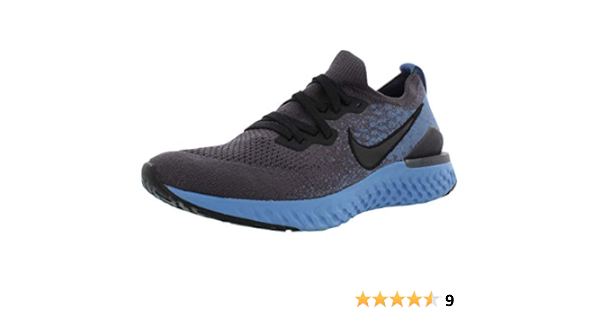 women's epic react flyknit running shoes - black/dark grey