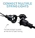 Hyperikon Outdoor String Lights, 48ft Patio Lights with 15 Dropped Sockets, 15 x 11W S14 Bulbs included - Weatherproof Vintage Edison String Lights Great for Outdoors, Café, Yard, Garden, Wedding