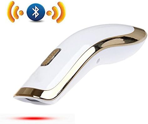 PowerRider Mini Bluetooth Wireless Handhede Barcode Scanner CCD Bar Code Reader For ipad/iphone/android Smartphone support Phone Screen (White)
