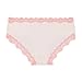 Free to Live 6 Pack Women's All Over Lace Trim Hipster Cotton Panties (Medium, Black, Light Grey, Light Khaki, Pink, Royal Blue, White)