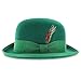 Belfry Mickey St. Patrick's Day Irish Green Derby Hat with Feather and Liner