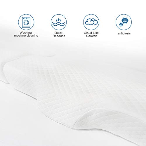 Memory Foam Pillow, Ergonomic Cervical Pillow for Neck Pain for Side