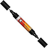 Molotow ONE4ALL Acrylic Twin Pump Marker, 1.5mm and 4mm Nibs, Signal Black, 1 Each (227.412)