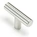 Probrico Stainless Steel Modern Cabinet Drawer Handle Pulls Kitchen Cupboard T Bar Knobs and Pull Handles Brushed Nickel - Single Hole - 15Pack