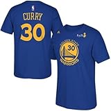 Golden State Warriors Stephen Curry adidas Royal Blue 2015 Finals Champions T Shirt