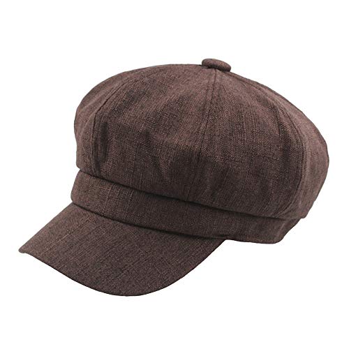 Challyhope Classic Fashion Unisex Outdoor Camo Tactical Plain Cadet Caps Army Military Hats Various Style and Colors Adjustable (Coffee)
