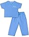 Scoots Kids Scrubs for Boys, Doctor in Training Embroidery, Blue, 2T