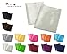 Aiking Home 2 Pieces of Colorful Shiny Satin Queen Size Pillow Cases, Ivory