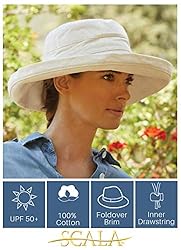 Scala Women's Cotton Hat with Inner Drawstring and