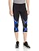 CW-X Men's Stabilyx Joint Support 3/4 Compression Tight, Capri Pants for Running and Recovery, Black/Grey/Blue, Large