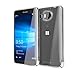 Orzly® Fusion Bumper Case Cover Shell for Microsoft Lumia 950 (2015 Model - Original Smartphone Version) - Protective Hard Cover with Impact Absorbing Transparent Rubber Rim and 100% Clear Back Panel