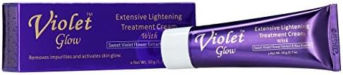 Violet Glow Extensive Lightening Treatment Cream With Sweet Violet Flower Extract &amp; Rice Bran Oil by Violet Glow