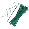 Tumnea Plantenbinders verstelbaar, groene kunststof kabelbinders planten draad plantenklemmen – 50 stuks