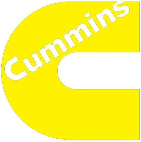 CUMMINS vinyl decal sticker 11" X 11" Blue Chrome White Black Red Green Yellow, Yellow, 9 Inch (23cm)