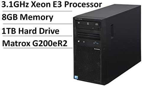 NEW Lenovo 2016 Flagship Server System x3100 M5 - Intel Quad-Core Xeon E3-1220 v3 3.1GHz, 8GB RAM, 1TB HDD 7200 RPM, DVDRW, Matrox G200eR2 Graphics