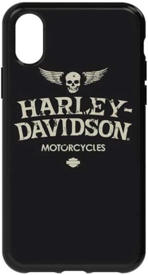 Harley-Davidson Distressed Wings iPhone X Flexible Phone Shell, Black 7917