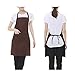 Abizoe Total 11 PCS Plain Color Bib Apron Adult Women Unisex Durable Comfortable with Front Pocket Washable For Cooking Baking Kitchen Restaurant crafting …