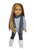 My Brittany's 3 Piece Grey Leggings Set Compatible With American Girl Dolls- 18 Inch Doll Clothes