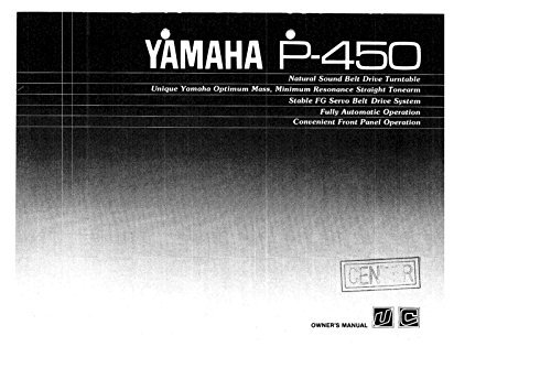 Yamaha P-450 Turntable Owners Instruction Manual Reprintl