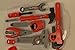 Bo-Toys Kids 28 Pcs Tool Set Pretend Play Toy Set in Handy Carry Along Tool Box, Red/Black
