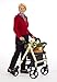 Comodità Prima Rolling Walker, Wheeled Rollator with Extra Wide Seat and Brakes for Adults and Seniors, Easy Folding, Metallic Champagne