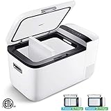 ICECO GO20 12V Dual Zone Portable Refrigerator, Separate Control, 21 Quart/20 Liter, DC & AC, 0Â¨H to 50Â¨H, with Danfoss Compressor, Mini Fridge Cooler Refrigerator for Outdoor, Home Use, White