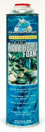 Aquascape - Professional Black Waterfall Foam Can - 24oz - Case of 12