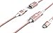 USB 3.1 Type A Male to A Female Adapter / Connector Cable In Favorite Apple, PC & Device Colors, Aluminum Body, 13cm Tangle Free Braided Cord For Charging, Data Transfer by Adam Elements - Rose Gold