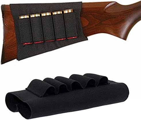 TRINKA 5 Round Shotgun Rifle Basic Buttstock Bullet Cartridge Holder Molle Pouch for Airsoft Hunting Gun