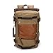 Ibagbar Canvas Backpack Travel Bag Hiking Bag Camping Bag Rucksack Khaki