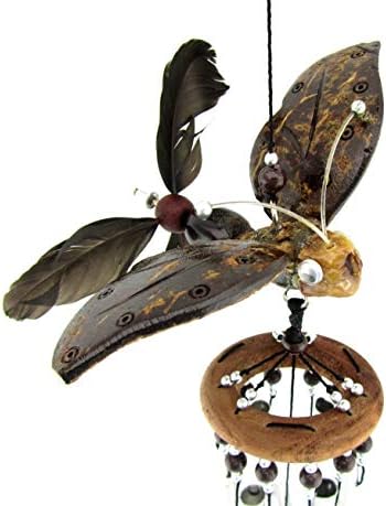 Blue Orchid Animal Wind Chime Hanging Feather Spinner (Butterfly)