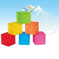 2019 New Baby Toy Digital Early Childhood Education Bathing Squeeze Numbers and Animals Soft Cube Blocks